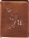 CU - Hübsche, verspielte Monogramm Schablone Blumenumrandung