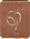 CV - 90 Jahre alte Stickschablone für hübsche Handarbeits Monogramme