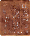 www.knopfparadies.de - DB - Antike Stickschablone aus Kupferblech