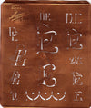 www.knopfparadies.de - DE - Antike Stickschablone aus Kupferblech