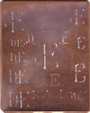 DE - Große attraktive Kupferschablone mit vielen Monogrammen