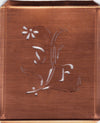 DF - Hübsche, verspielte Monogramm Schablone Blumenumrandung