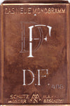 DF - Alte Jugendstil Monogrammschablone