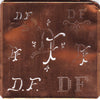 DF - Große Kupfer Schablone mit 7 Variationen