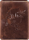 DG - Seltene Stickvorlage - Uralte Wäscheschablone mit Wappen - Medaillon