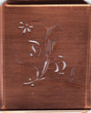 DH - Hübsche, verspielte Monogramm Schablone Blumenumrandung