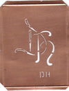 DH - 90 Jahre alte Stickschablone für hübsche Handarbeits Monogramme
