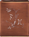 DN - Hübsche, verspielte Monogramm Schablone Blumenumrandung