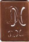 DN - Stickschablone für 2 verschiedene Monogramme