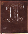 DN - Alte verschlungene Monogramm Stick Schablone
