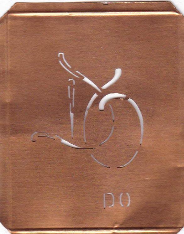 DO - 90 Jahre alte Stickschablone für hübsche Handarbeits Monogramme
