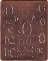 DO - Große attraktive Kupferschablone mit vielen Monogrammen