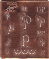 www.knopfparadies.de - DP - Antike Stickschablone aus Kupferblech