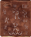 www.knopfparadies.de - DR - Antike Stickschablone aus Kupferblech