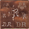 DR - Große Kupfer Schablone mit 7 Variationen