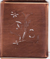 DS - Hübsche, verspielte Monogramm Schablone Blumenumrandung