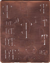 DT - Große attraktive Kupferschablone mit vielen Monogrammen
