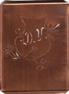 DV - Seltene Stickvorlage - Uralte Wäscheschablone mit Wappen - Medaillon