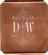 DW - Besonders hübsche alte Monogrammschablone
