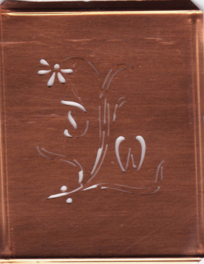 DW - Hübsche, verspielte Monogramm Schablone Blumenumrandung