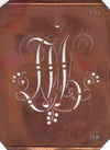 DW - Alte Monogramm Schablone mit Schnörkeln