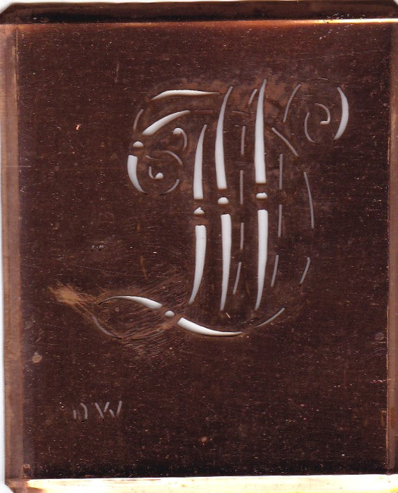 DW - Alte verschlungene Monogramm Stick Schablone