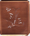 DZ - Hübsche, verspielte Monogramm Schablone Blumenumrandung