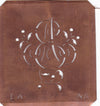 EA - Alte Schablone aus Kupferblech mit klassischem verschlungenem Monogramm 