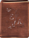 EA - Hübsche, verspielte Monogramm Schablone Blumenumrandung