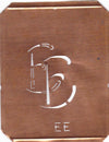 EE - 90 Jahre alte Stickschablone für hübsche Handarbeits Monogramme