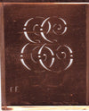 EE - Alte verschlungene Monogramm Stick Schablone