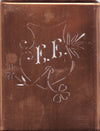 EE - Seltene Stickvorlage - Uralte Wäscheschablone mit Wappen - Medaillon