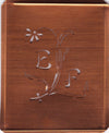 EF - Hübsche, verspielte Monogramm Schablone Blumenumrandung
