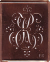 EK - Alte Monogramm Schablone mit nostalgischen Schnörkeln