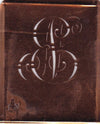 EN - Alte verschlungene Monogramm Stick Schablone