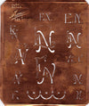www.knopfparadies.de - EN - Antike Stickschablone aus Kupferblech