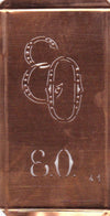 EO - Alte Monogramm Schablone zum Sticken