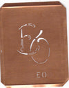 EO - 90 Jahre alte Stickschablone für hübsche Handarbeits Monogramme