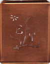 ET - Hübsche, verspielte Monogramm Schablone Blumenumrandung