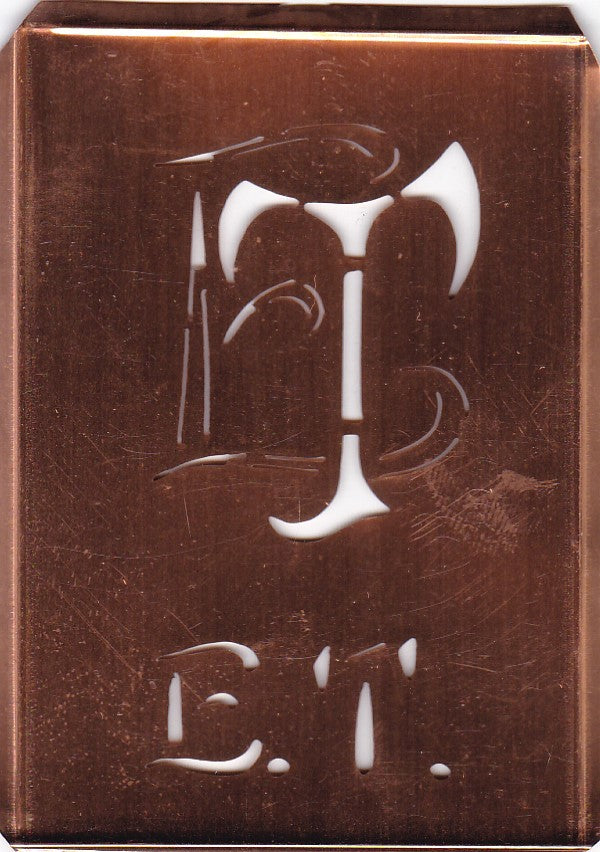 ET - Stickschablone für 2 verschiedene Monogramme