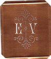 EV - Besonders hübsche alte Monogrammschablone