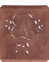 EZ - Alte Schablone aus Kupferblech mit klassischem verschlungenem Monogramm 