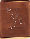 EZ - Hübsche, verspielte Monogramm Schablone Blumenumrandung