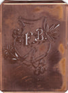 FB - Seltene Stickvorlage - Uralte Wäscheschablone mit Wappen - Medaillon