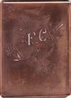 FC - Seltene Stickvorlage - Uralte Wäscheschablone mit Wappen - Medaillon