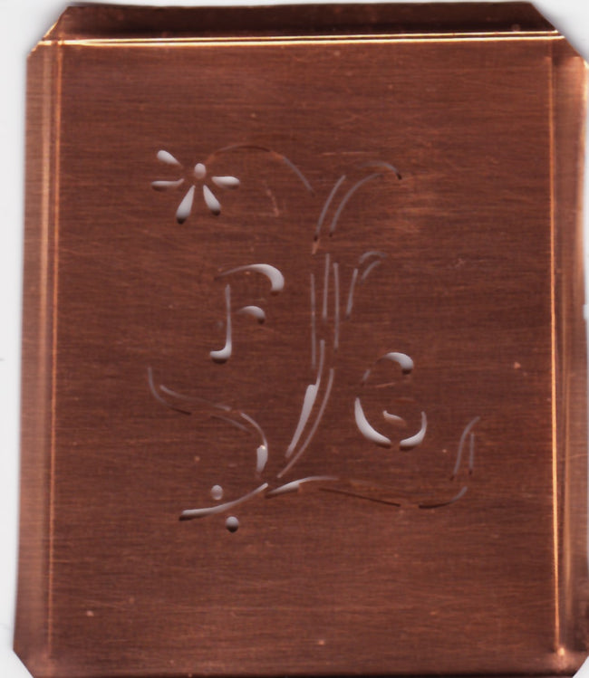 FG - Hübsche, verspielte Monogramm Schablone Blumenumrandung