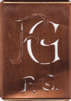 FG - Stickschablone für 2 verschiedene Monogramme