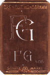 FG - Alte Jugendstil Monogrammschablone
