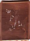 FL - Hübsche, verspielte Monogramm Schablone Blumenumrandung