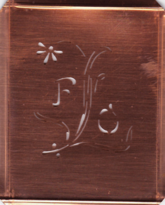 FO - Hübsche, verspielte Monogramm Schablone Blumenumrandung